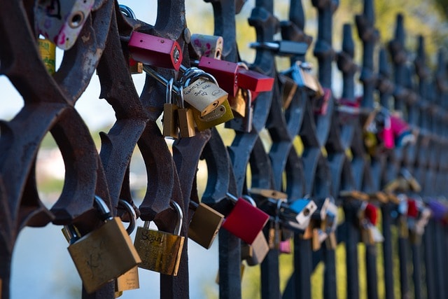 lock, padlock, love lock, love, emotion, relationships, bridge, prague
