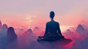 mindfulness, medytująca kobieta