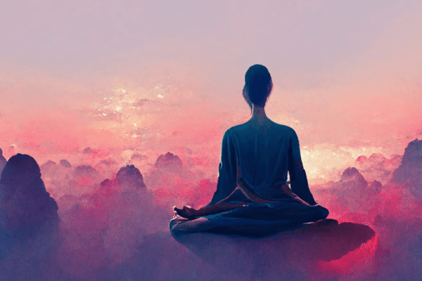 mindfulness, medytująca kobieta