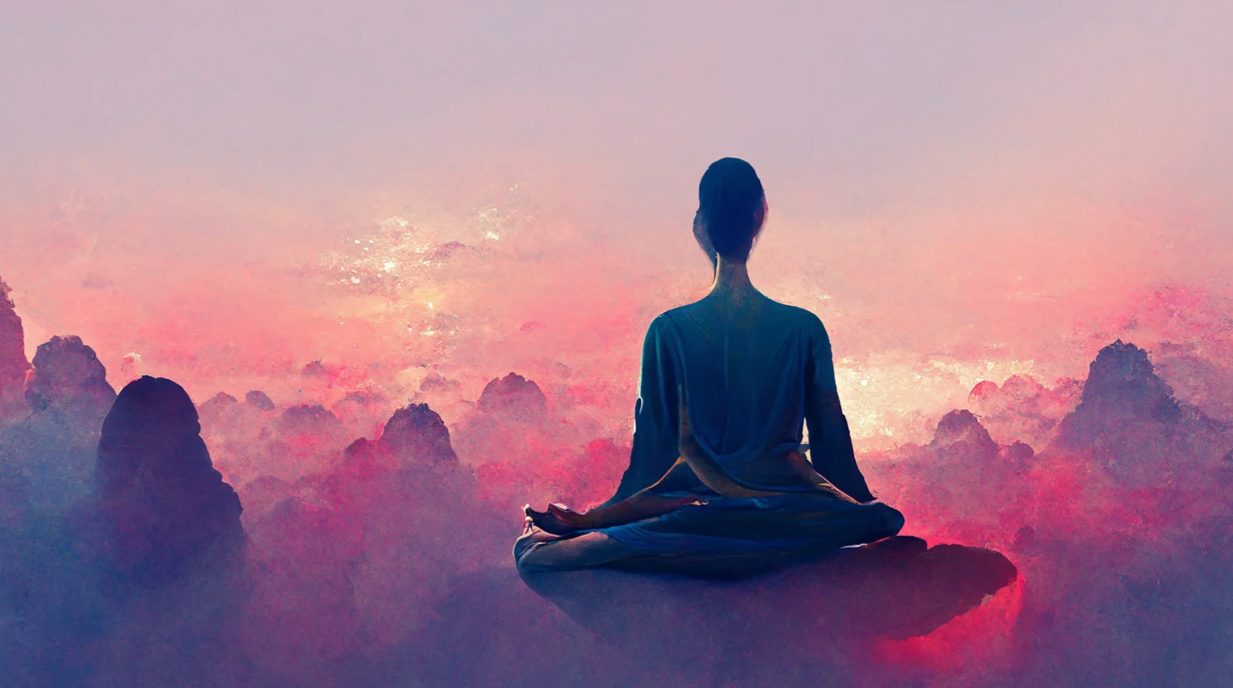 mindfulness, medytująca kobieta